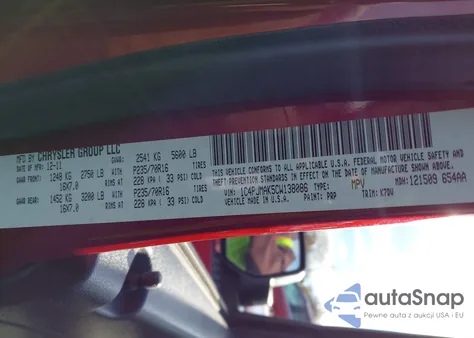 2012 Jeep Liberty Sport z USA, uszkodzony, nr VIN 1C4PJMAK5CW138086